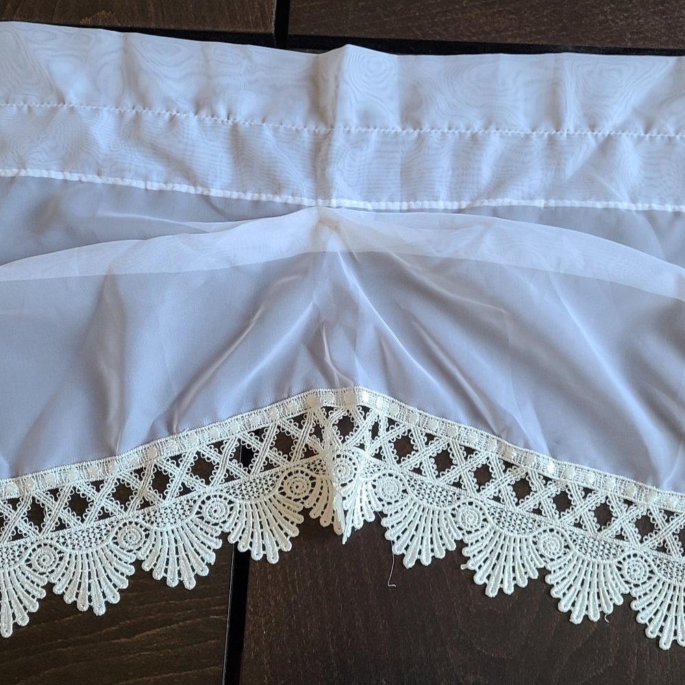 Vintage curtain with lace.
